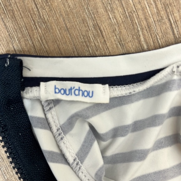 Bout'chou Baby Nautical Rash Guard Navy Blue Striped With Sailboat 3 month - Picture 5 of 5